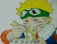 Naruto che mangia ramen